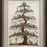 ワッフルとミントは、1歳になるうちの双子の男の子猫達の名前です。 大きなツリーの枝にはたくさんの鳥やふくろうやリスがいます。その中のふくろう2羽を、しっぽとヒゲと耳を付けて猫に刺し変えました。ワッフルもミントも春生まれなので初めてのクリスマスの記念です。 これも 『 L'aiguille en Fete 針の祭典 』で購入したRENATO PAROLINのチャートです。 R & P のチャートは刺してみると独特の色合いで、素朴で可愛いだけでなくちょっと暗めの雰囲気にとても魅かれます。